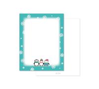 Paper Frenzy North Pole Penguin Trio Friends Holiday Letterhead Paper Pack of 75