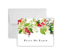 Paper Frenzy Peace on Earth Garland Christmas Cards and Envelopes - 25 pack