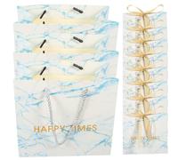 Paper Gift Bags 10pcs with Bow Knots Marble Pattern