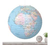 Paper Globe Lantern World Map Lantern Earth Day Decorations For Home Earth Day World Map Classroom Lantern World Map Paper Lanterns For Students & Geography Teachers 30 Cm