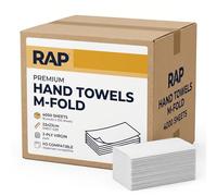 Paper Hand Towels White 2 Ply Multifold - 8000 Sheets (32 x 250) - M-Fold Interfold Paper Towels for H3 & Universal Dispensers - Bulk Trade Case for Office, Washroom, Kitchen & Catering