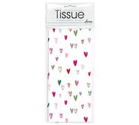 Paper hearts Printed Patterned Tissue Wrapping Paper Deva Designs Luxury 4 Sheets 50 x 70 cm