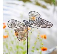 Paper High Anima Metal Butterfly Garden Stake Decoration in Brown Paper High Brown