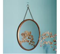 Paper High Arasa Round Antique Copper Hanging Chain Wall Mirror - Glass