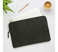 Paper High Buffalo Leather 14 inch Laptop Case - Black