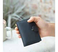 Paper High Buffalo Leather Credit Card Wallet - Black