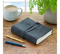 Paper High Buffalo Leather Journal with Leather Tie - Black