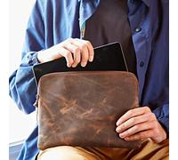 Paper High Buffalo Leather Tablet Case - Brown