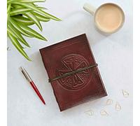 Paper High Celtic Circular Cross Leather Journal in Brown Paper High Brown