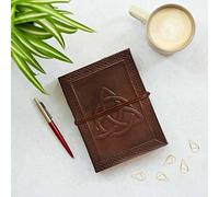 Paper High Celtic Trinity Knot Leather Journal in Brown Paper High Brown