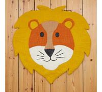 Paper High Felt Handmade Kids Lion Rug and Storage Basket - Rug