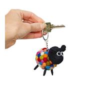 Paper High Felt Sheep Keyring - Handmade Gift - Wool Decoration - Fair Trade - Felt Keychain