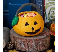 Paper High Felt Trick Or Treat Halloween Pumpkin Basket