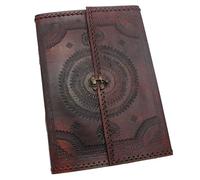 Paper High Indra A4 Stitched and Embossed Genuine Leather Journal with clasp 205 x 300 mm