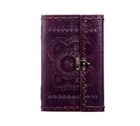Paper High Indra Extra Large Stitched and Embossed Leather Journal with clasp 145 x 240 mm
