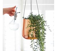Paper High Iron Hanging Planter - Copper Plated - Indoor Decorative Pots - Hanging Plant Pot - Balcony Décor - Adjustable Strap - Hanging Décor (Large)
