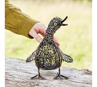Paper High Janhvi the Small Quacking Duck Wire Garden Ornament in Bronze Paper High Bronze