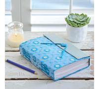 Paper High Large Sari Fabric Journal in Blue Paper High Blue