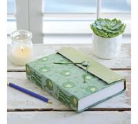 Paper High Large Sari Fabric Journal in Green Paper High Green
