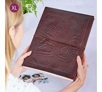 Paper High Leather Tree of Life Embossed Photo Album in Brown | Size: Medium Paper High Brown Medium