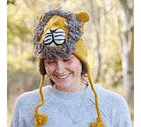 Paper High Lion Woollen Animal Hat in Yellow Paper High Yellow One Size