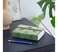 Paper High Medium Sari Fabric Journal - Green
