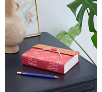 Paper High Medium Sari Fabric Journal - Pink