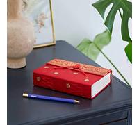 Paper High Medium Sari Fabric Journal - Red