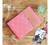 Paper High Medium Sari Fabric Photo Album - Pink