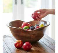 Paper High Natural Mango Wood Fruit Bowl - Mango Wood