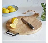 Paper High Natural Mango Wood Round Chopping Board | Size: Small Paper High Natural Small