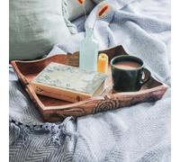 Natural Mango Wood Tea Tray Paper High Natural One Size