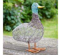 Paper High Patka the Fat Duck Wire Garden Ornament in Silver Paper High Silver