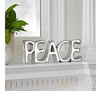 Paper High Reclaimed Metal Peace Sign in Silver Paper High Silver