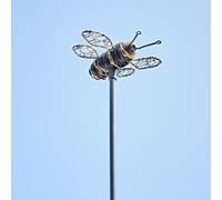 Paper High Recycled Metal Bee Garden Stake - Outdoor Indoor Decoration - Metal Sculpture - Garden Accessory - Flowerbed Décor - Houseplant Accessory