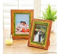 Paper High Recycled Newspaper Photo Frame - 7" x 5" - Orange/Yellow/Green