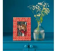 Paper High Vidya Red Patterned Photo Frame - 6" x 4"
