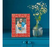 Paper High Vidya Red Patterned Photo Frame - 7" x 5"