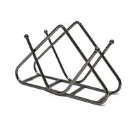 Paper Holder Box Cover Nordic Wrought Iron Paper Towel Holder Restaurant Hotel Cafe Metal Desktop Seat Board Storage Shelf Clip(Bright Black)