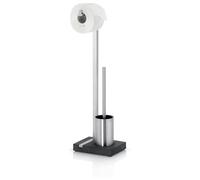 Paper Holder with Toilet Brush, Stainless Steel, Silver, 15 x 20 x 63.5