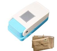Paper Hole Punch - Manual Heavy Duty Craft Cutter, Rectangle Square Postage Hole Puncher Tool, For Binder Scrapbook Postage Stamp Card Journal Notebook Photo Art Projects