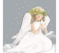 Paper House Charity Christmas Cards Pack of 6 - Angel & Dove in the Snow - 'Christmas Angel' - Religious Greeting Cards Multipack - Supporting UK Charities - 6 of 1 Design