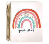 Paper House Productions 12 Month Undated 9.5" Planner with Month and Event Flag Stickers - Rainbow Inspiration