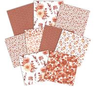 Paper House Productions 12" x 12" 9-Sheet Decorative Double Sided Paper Pack for Scrapbooking and Crafts - Terra Cotta Palette
