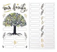 Paper House Productions Die-Cut 3D Foil Accent Scrapbook Sticker Pack - Our Family Tree