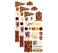 Paper House Productions Harry Potter Hogwarts Gryffindor House Set of 3 Shiny Foil Enamel Effect Sticker Sheets