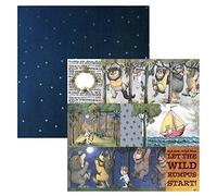 Paper House Productions P-2078E 12" Double Sided Scrapbook Papers, Where The Wild Things are Tag (15-Pack)