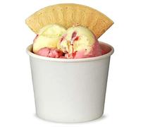 Paper Ice Cream Tubs White 12oz / 340ml - Sleeve of 50 | Party Tubs, Treat Tubs, Ice Cream Cups, Ice Cream Bowls, Dessert Tub, Disposable Paper Cups