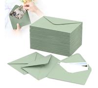 Paper Invitation Envelope, 18.4x13.3cm Pack of 100 Paper Envelope, DIY Greeting Card Envelopes, Decorative Photo Envelopes, in Opaque Wet Adhesive Closure for Birthday Wedding Invitations