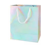 Paper Iridescent Bag - 40.5x15x30.5cm Holographic Paper Gift Bag With Handles | Small Birthday Treat, Sweets & Cookie Favor Bags For Kids’ Party &